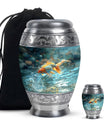 Gold Fish Cremation Urns Adult Memorial - Aquatic Memorial Urn For Funeral