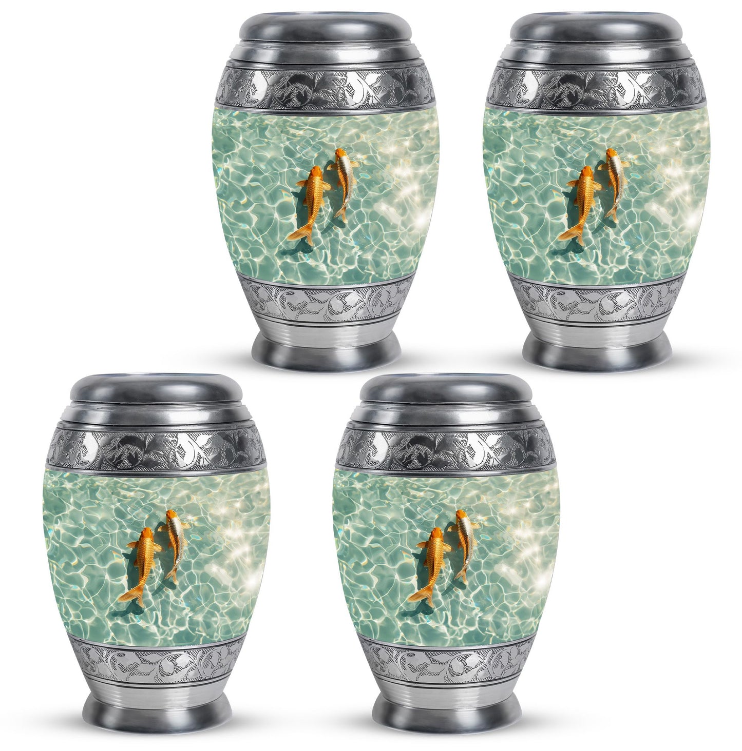 Gold Fish Theme 3 Inch Keepsake Pack of 4