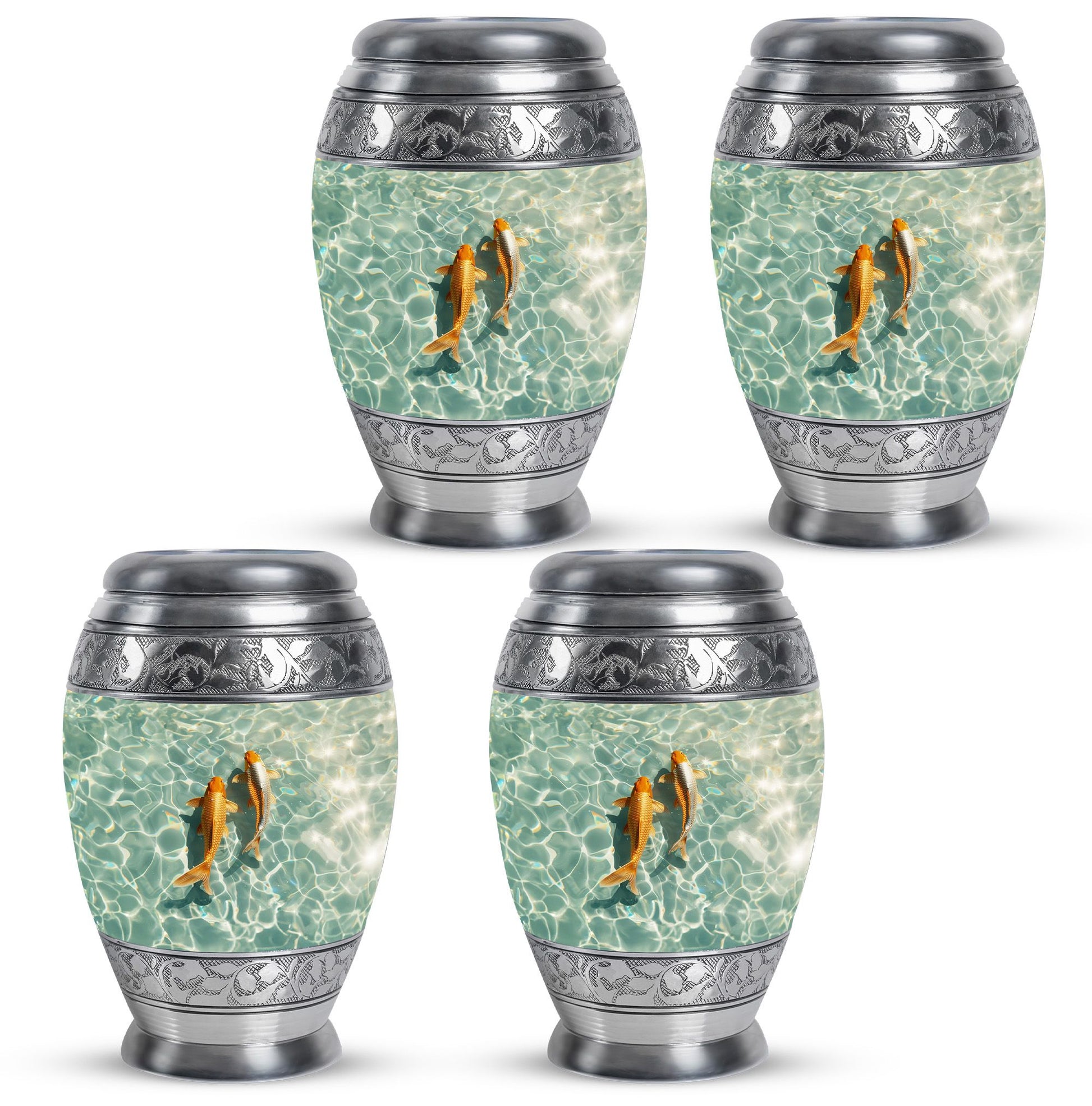 Gold Fish Theme 3 Inch Keepsake Pack of 4