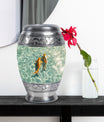 Gold Fish Theme Large Urn With 1 Keepsake Urn