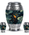 Gold Fish Theme Large Urn With 2 Keepsake Urn