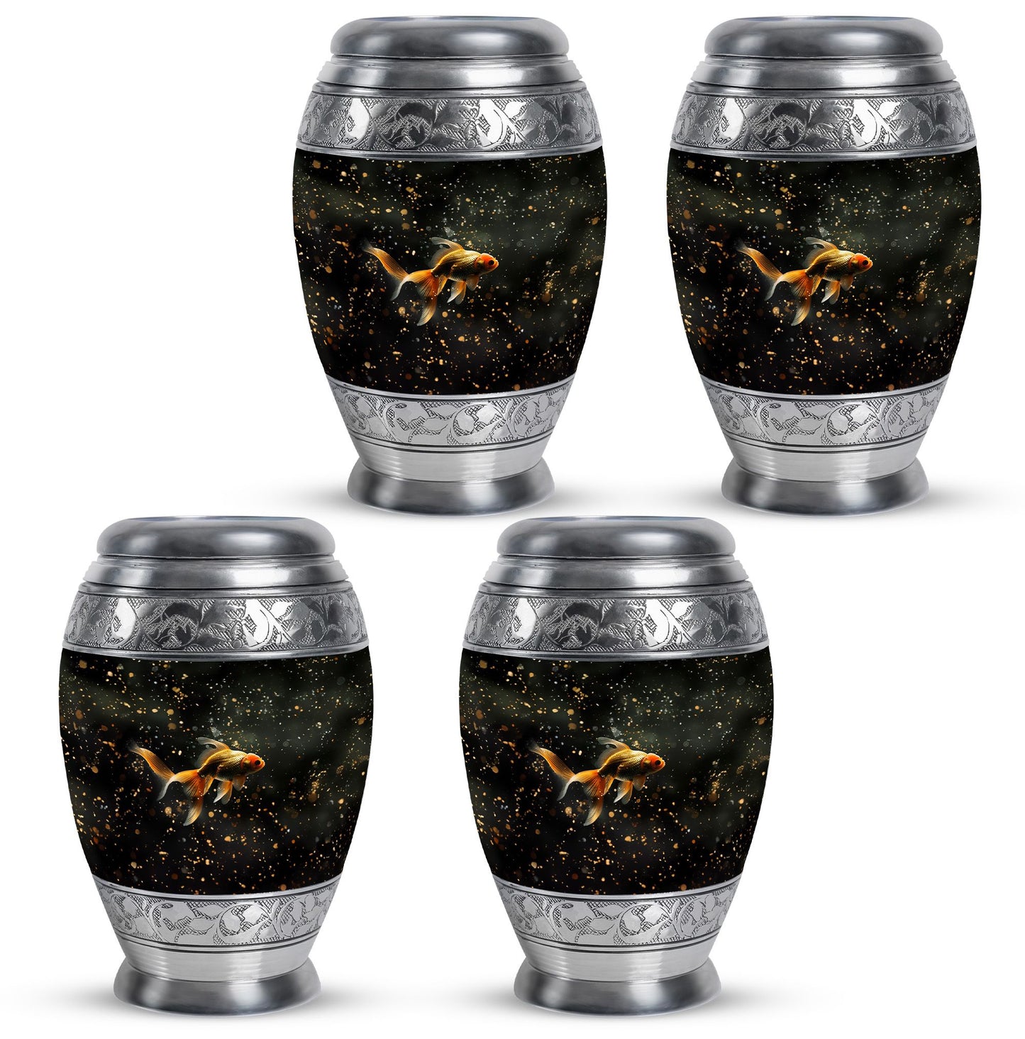 Gold Fish Theme 3 Inch Keepsake Pack of 4