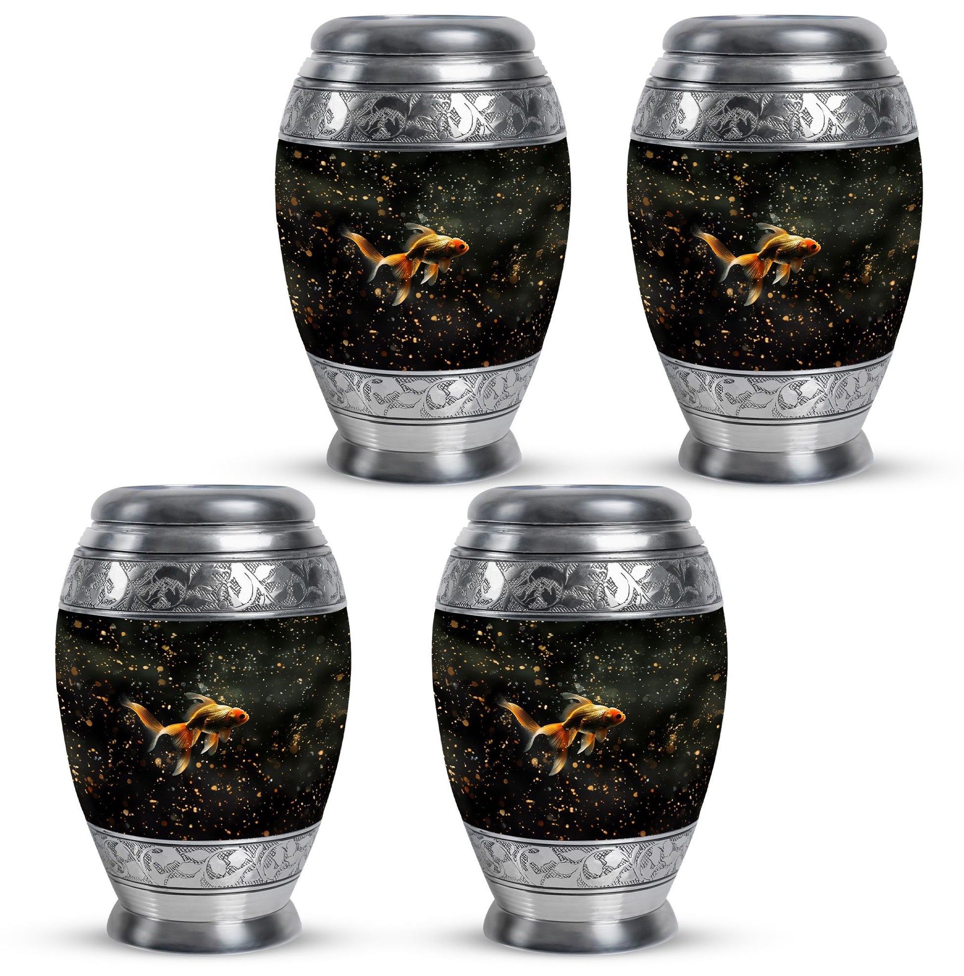 Gold Fish Theme 3 Inch Keepsake Pack of 4