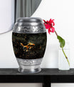 Gold Fish Theme Large Urn With 1 Keepsake Urn