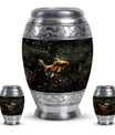 Gold Fish Theme Large Urn With 2 Keepsake Urn