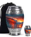 Ocean Waves Cremation Urn For Human Ashes Adult - Sunset Funeral Urn