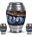 Ocean Waves Theme Large Urn With 2 Keepsake Urn