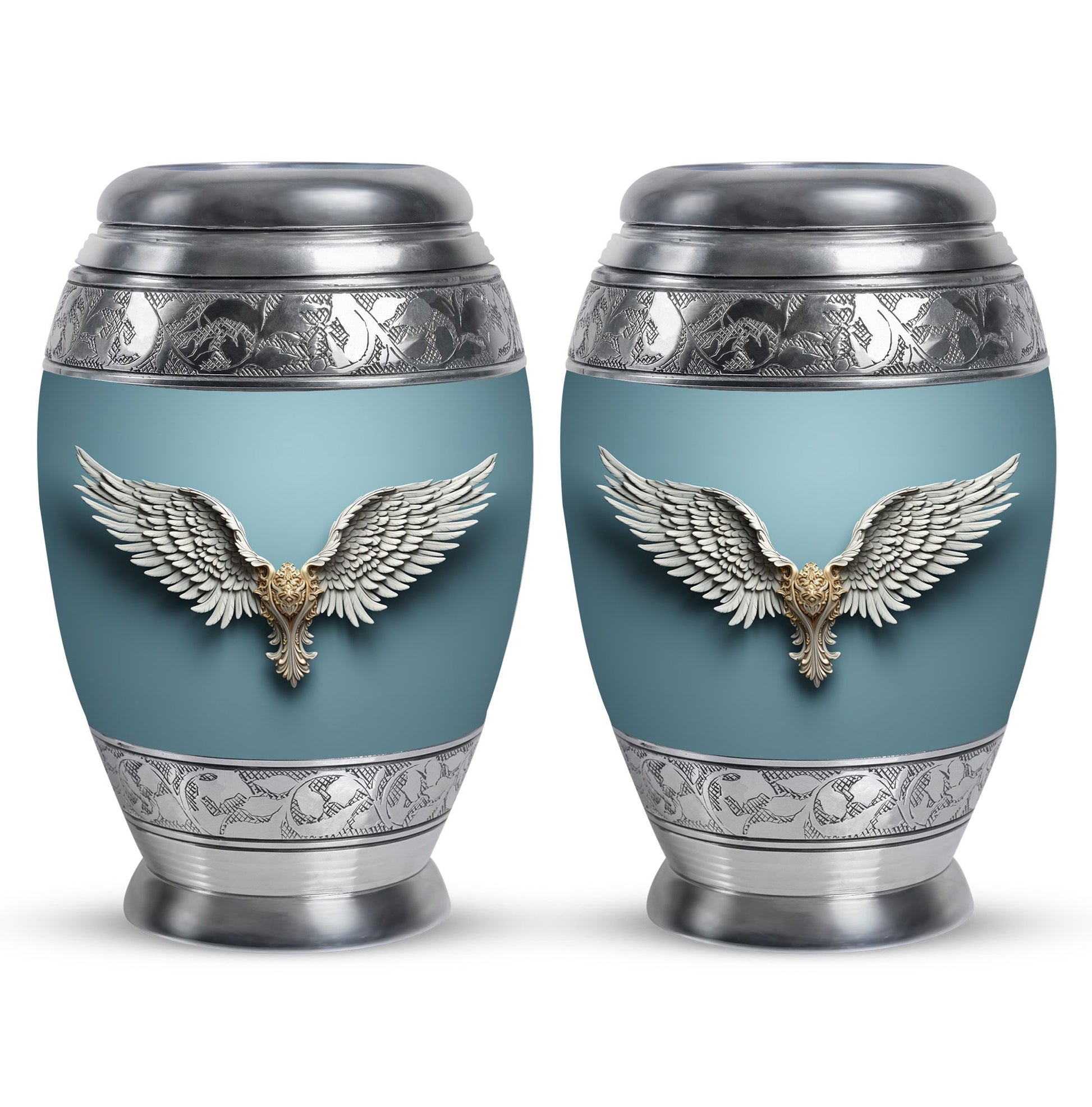 Wings Blue Theme 3 Inch Keepsake Pack of 2