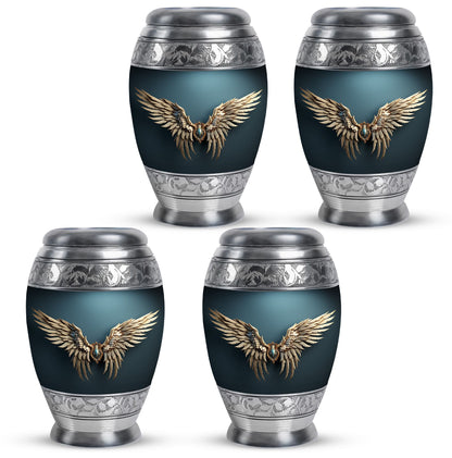 Wings Blue Theme 3 Inch Keepsake Pack of 4