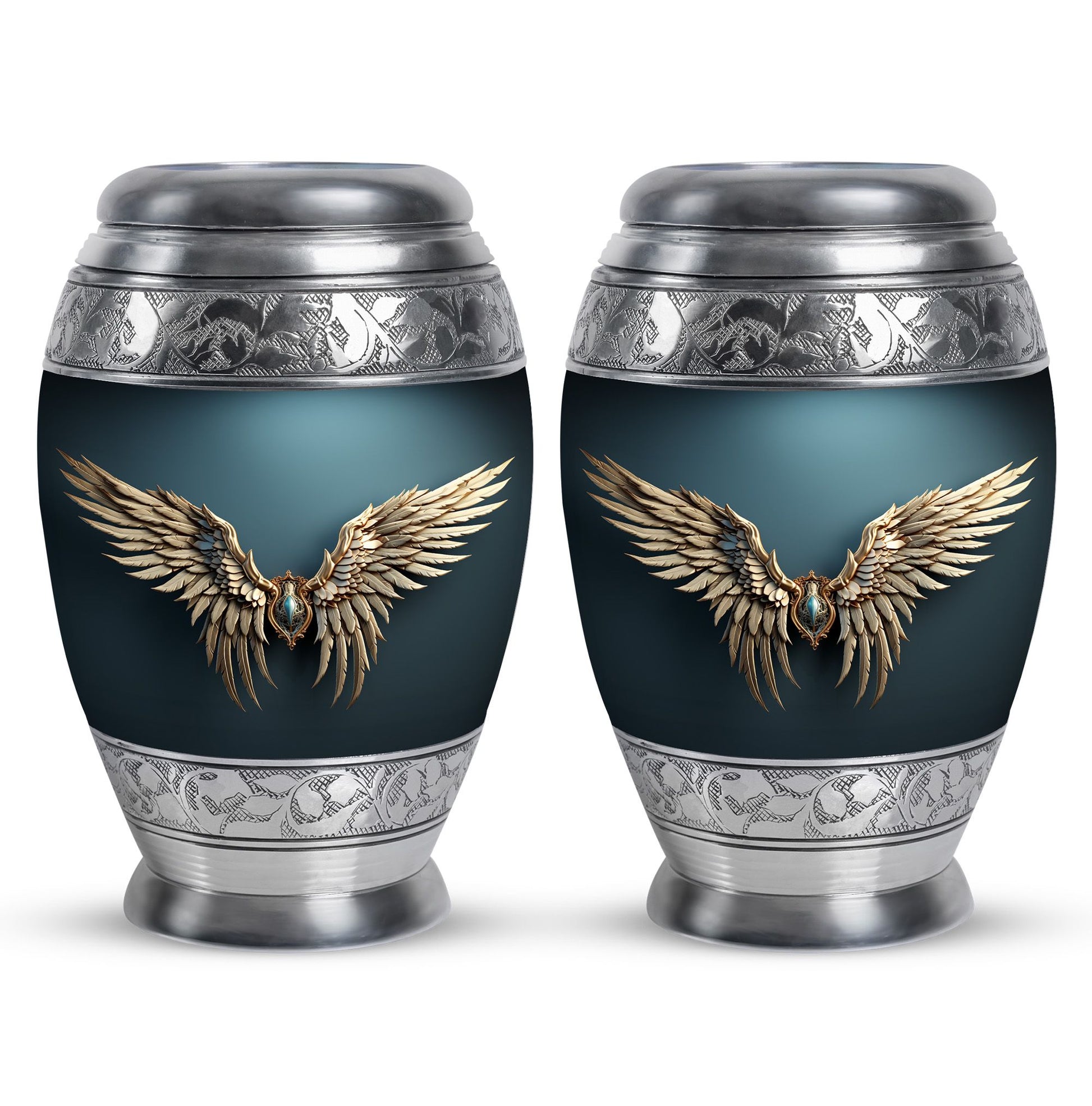 Wings Blue Theme 3 Inch Keepsake Pack of 2