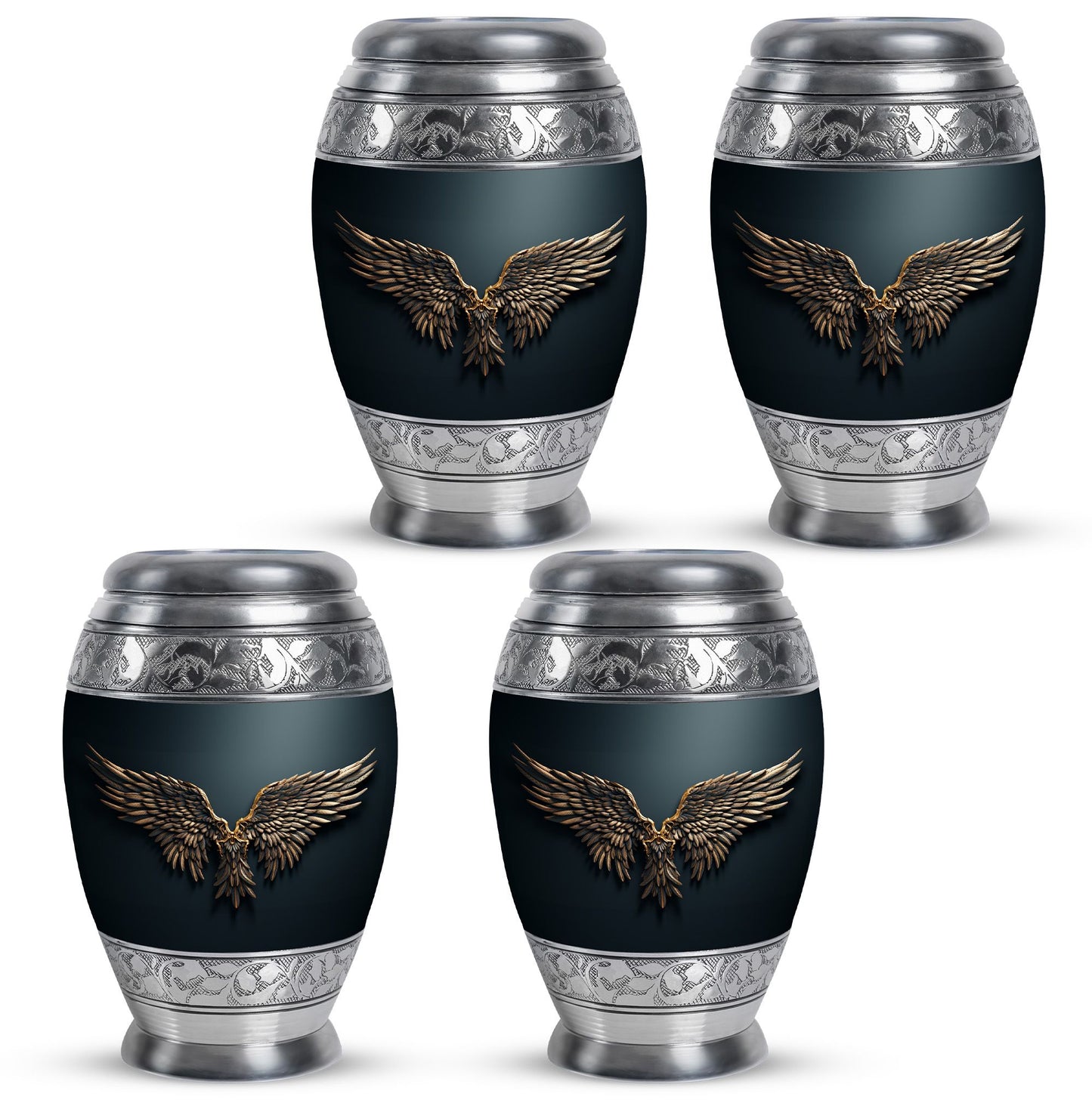 Wings Blue Theme 3 Inch Keepsake Pack of 4