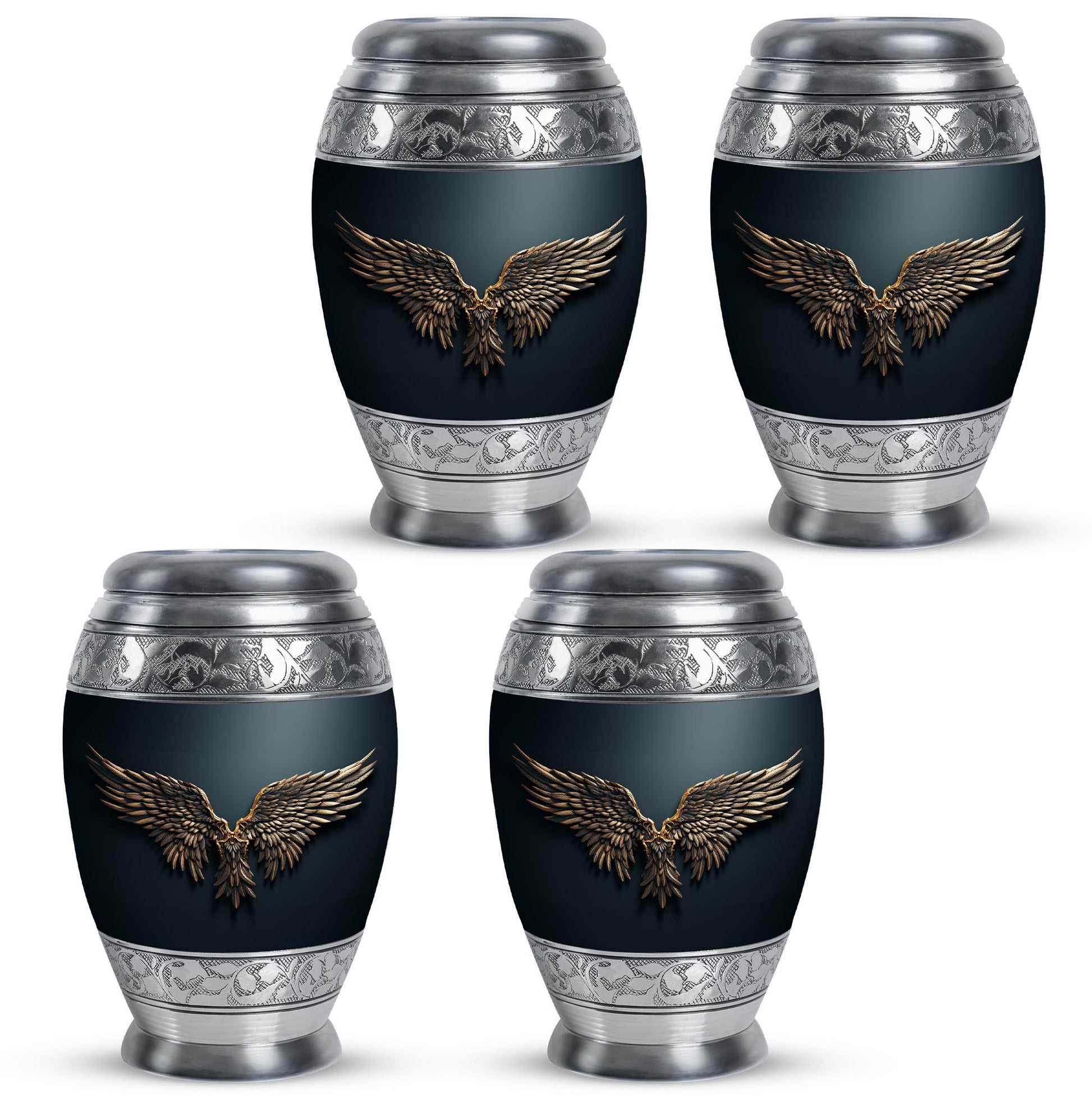 Wings Blue Theme 3 Inch Keepsake Pack of 4