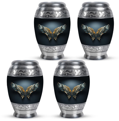 Wings Blue Theme 3 Inch Keepsake Pack of 4