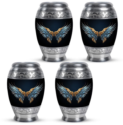 Wings Blue Theme 3 Inch Keepsake Pack of 4