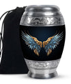 Wings Blue Theme Large Urn 10 Inch