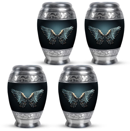 Wings Blue Theme 3 Inch Keepsake Pack of 4