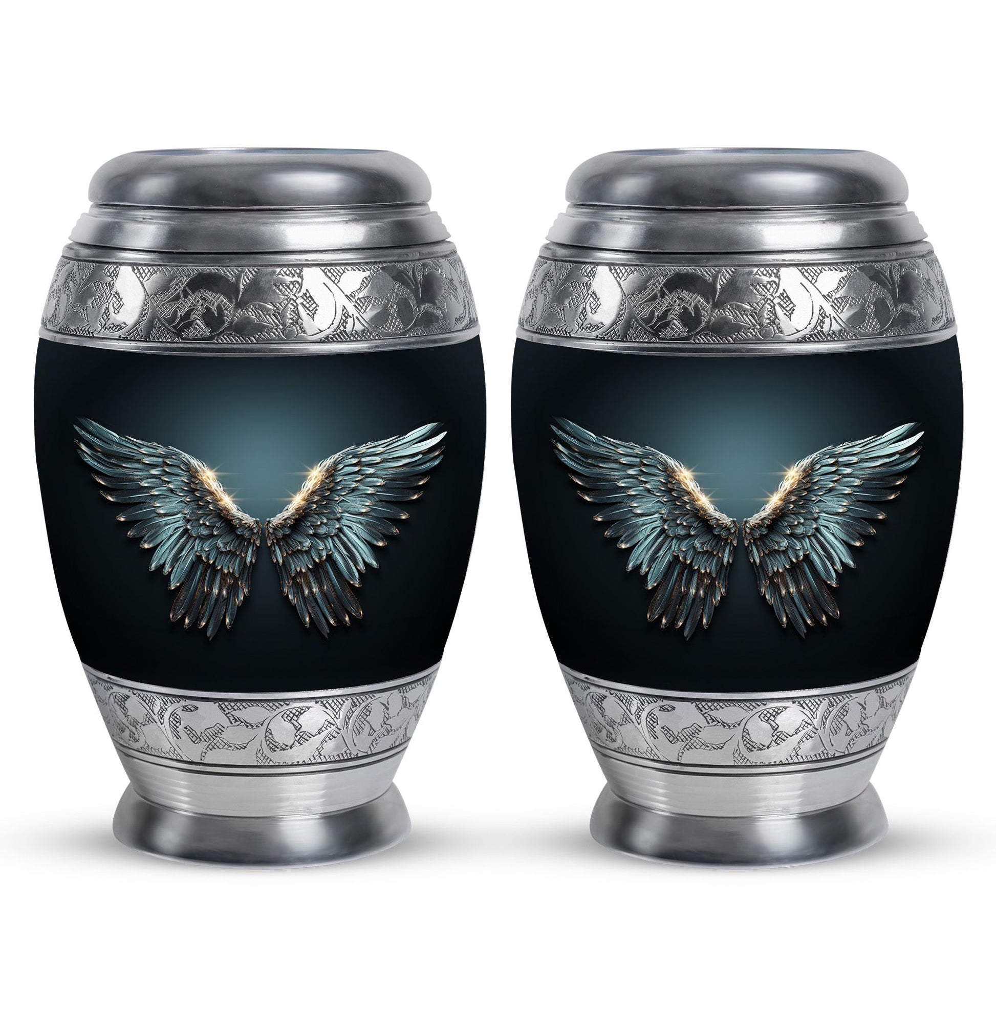 Wings Blue Theme 3 Inch Keepsake Pack of 2