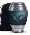 Wings Blue Theme Large Urn 10 Inch