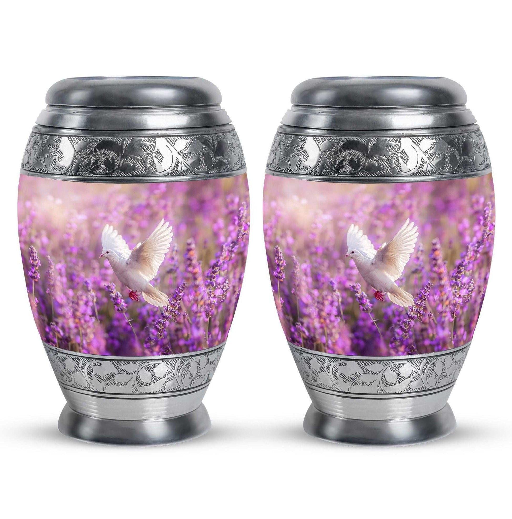 White Dove On Purple Theme 3 Inch Keepsake Pack of 2