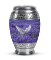 White Dove On Purple Theme 3 Inch Keepsake