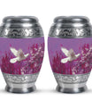 White Dove On Purple Theme 3 Inch Keepsake Pack of 2