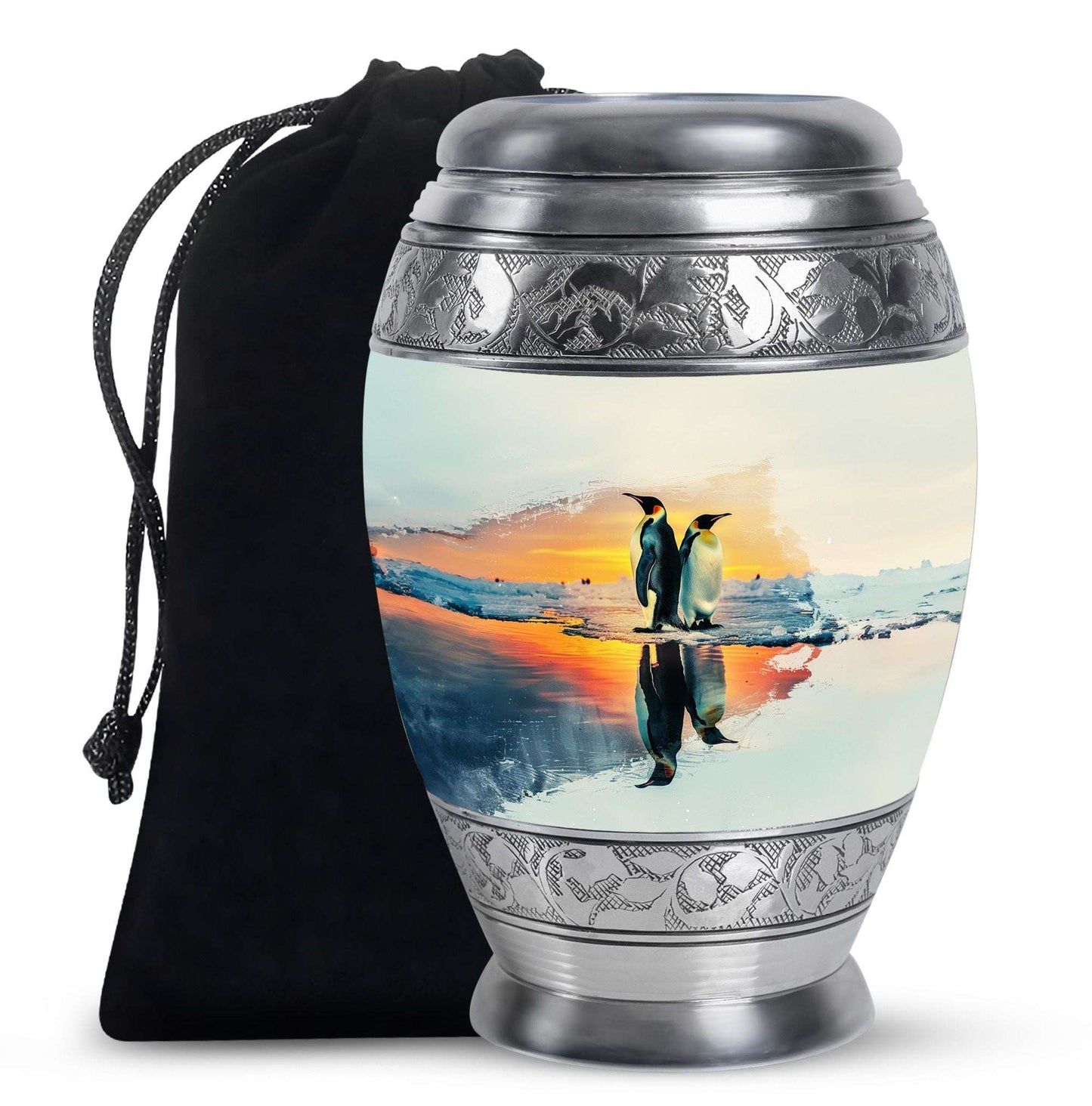 Penguin Theme Large Urn 10 Inch