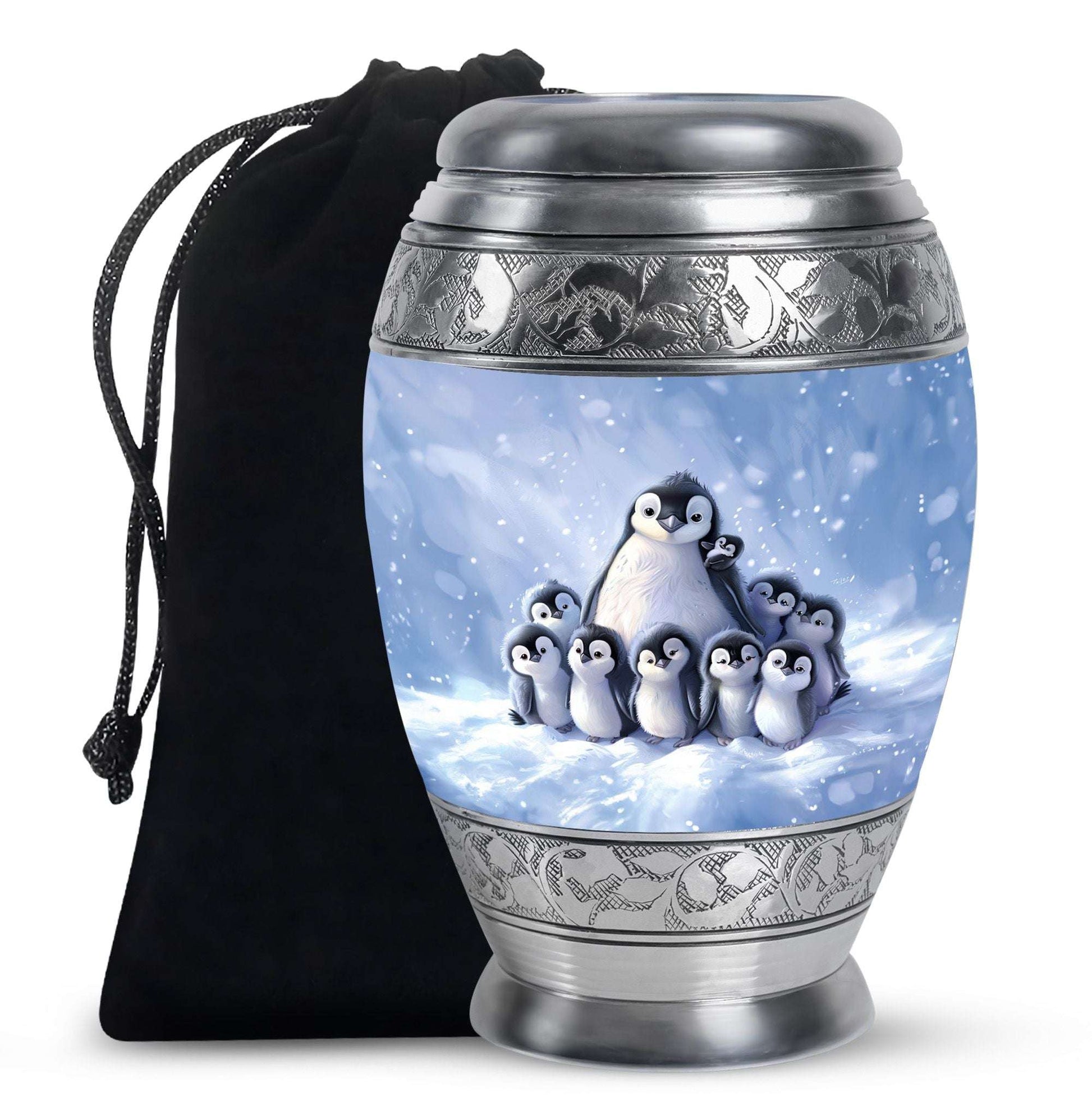 Penguin Theme Large Urn 10 Inch