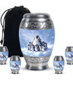 Penguin Theme Large Urn With 4 Keepsake Urn