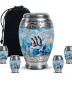 Penguin Theme Large Urn With 4 Keepsake Urn