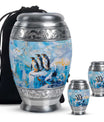 Penguin Theme Large Urn With 2 Keepsake Urn
