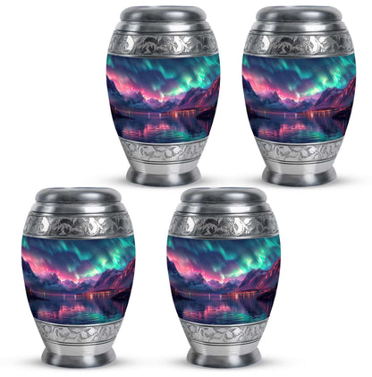 Aurora Borealis Theme 3 Inch Keepsake Pack of 4
