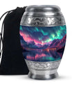 Aurora Borealis Theme Large Urn 10 Inch