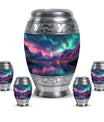 Aurora Borealis Theme Large Urn With 4 Keepsake Urn
