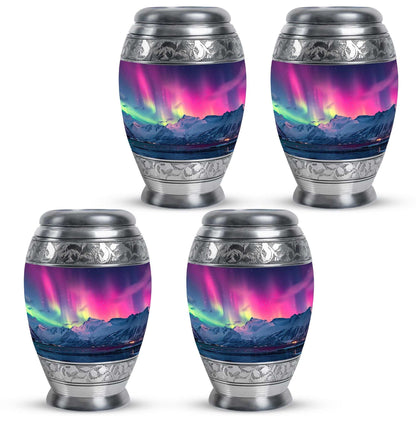 Aurora Borealis Theme 3 Inch Keepsake Pack of 4
