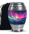 Aurora Borealis Theme Large Urn 10 Inch