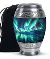 Aurora Borealis Borealis Theme Large Urn 10 Inch