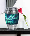Aurora Borealis Borealis Theme Large Urn With 1 Keepsake Urn