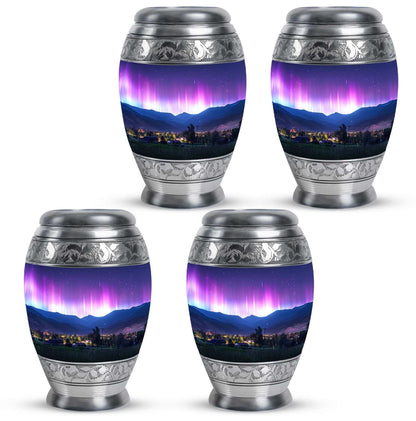 Aurora Borealis Theme 3 Inch Keepsake Pack of 4