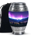 Aurora Borealis Theme Large Urn 10 Inch