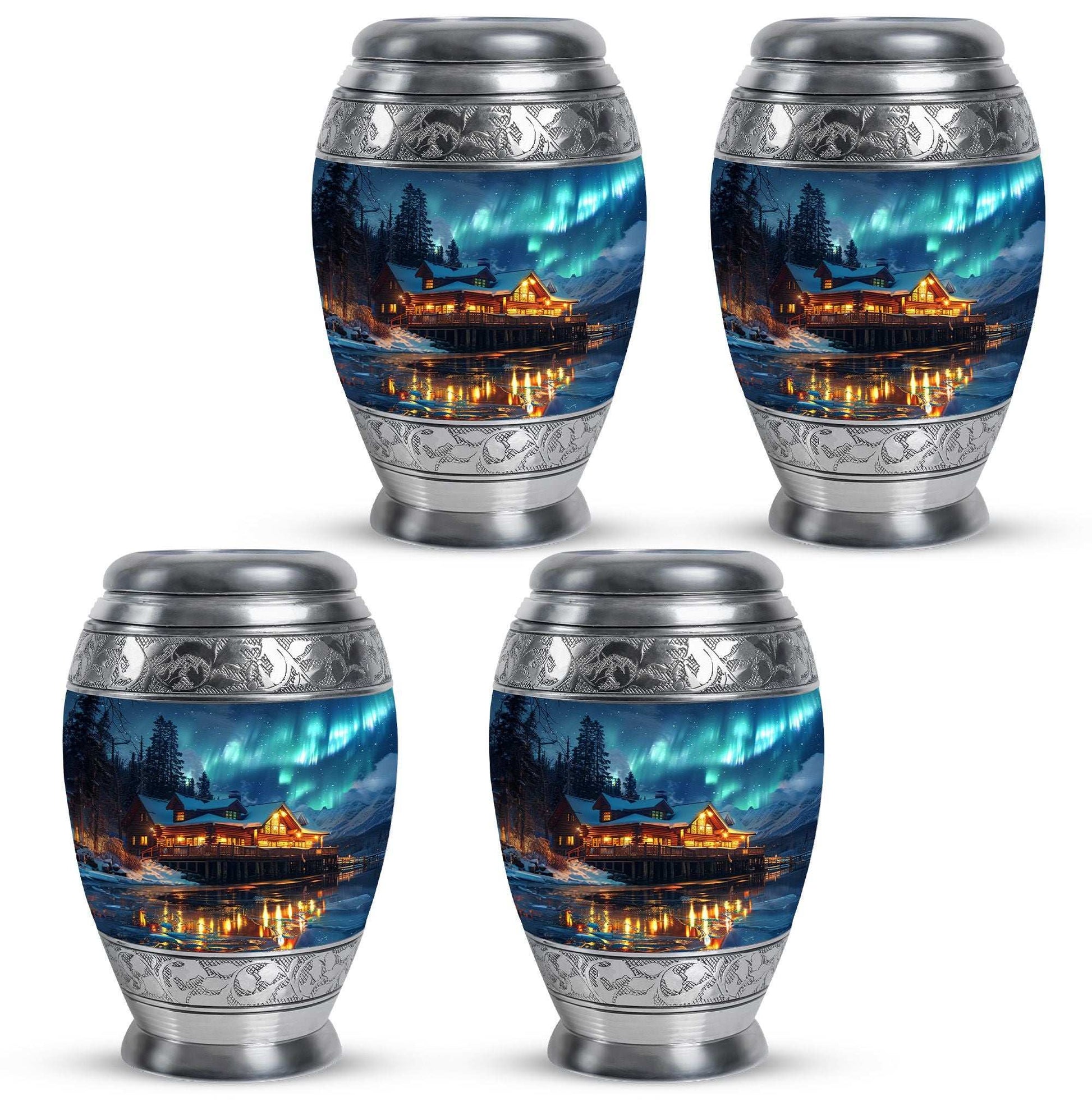 Aurora Borealis Borealis Theme 3 Inch Keepsake Pack of 4