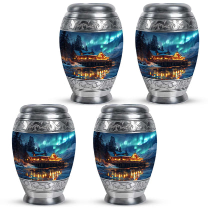 Aurora Borealis Borealis Theme 3 Inch Keepsake Pack of 4
