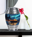Aurora Borealis Borealis Theme Large Urn With 1 Keepsake Urn