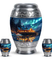 Aurora Borealis Borealis Theme Large Urn With 2 Keepsake Urn