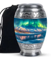 Aurora Borealis Theme Large Urn 10 Inch