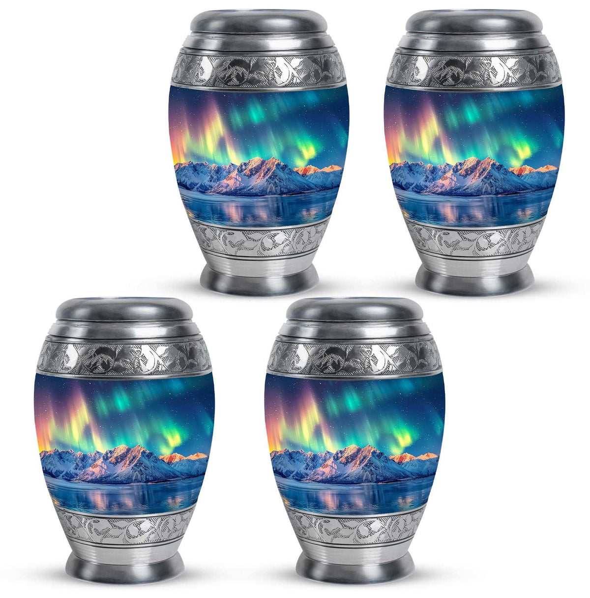 Aurora Borealis Theme 3 Inch Keepsake Pack of 4