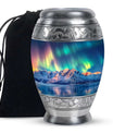 Aurora Borealis Theme Large Urn 10 Inch