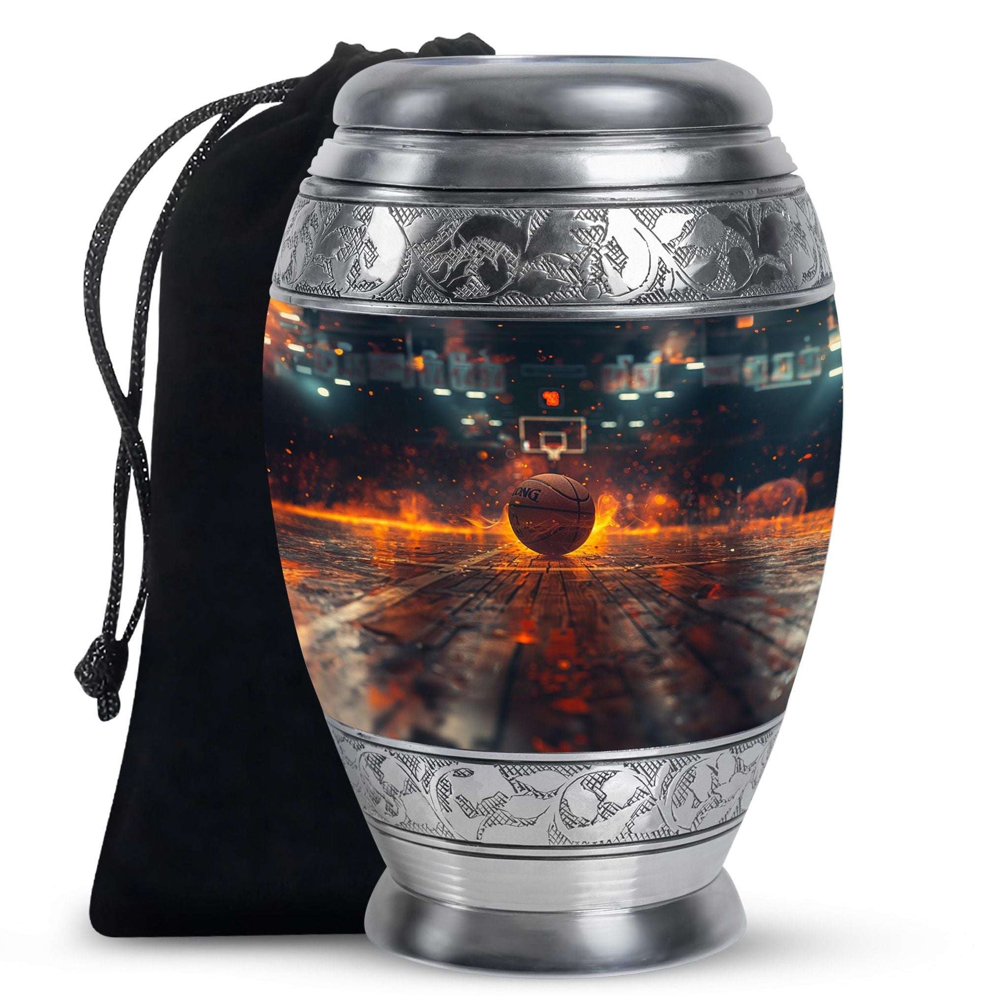 Basketball Theme Large Urn 10 Inch