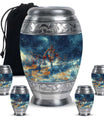 Basketball Theme Large Urn With 4 Keepsake Urn