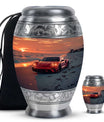 Car Theme Large Urn With 1 Keepsake Urn