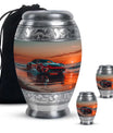 Car Theme Large Urn With 2 Keepsake Urn